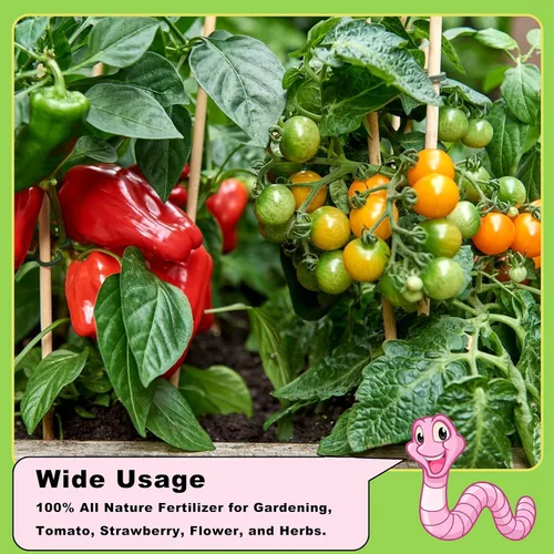 Miniatura 5 de Doter - Fertilizante orgánico de fundición de gusanos, 1.1 libras, fertilizante All Nature para jardinería, tomate, fresa, flores y hierbas