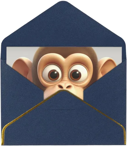 Miniatura 10 de The Silent Monkey - Tarjetas de felicitación impresas, tarjetas en blanco de 4.5 x 6 pulgadas con sobres para todas las ocasiones, cumpleaños, Rojo