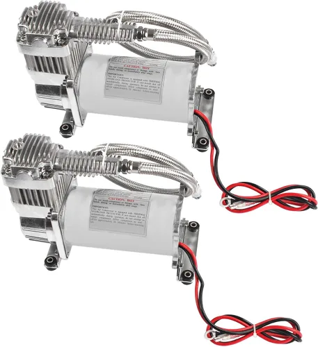 Miniatura 7 de JDMSPEED Nuevo Kit de Compresor de Aire 12 Voltios Dual Cromado 440C 200 PSI 440C