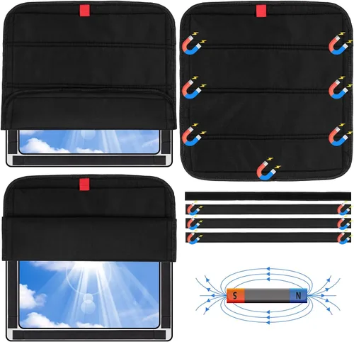 Miniatura 12 de Magnetic RV Vent Cover - 16.25 x 16.25 Inch Foldable Magnet RV Blackout Window Shade Sun Cover with UV Protection and Waterproofing, Comes with