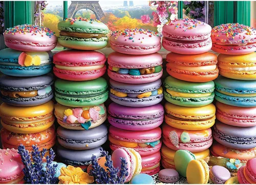 Rompecabezas de 1000 piezas para adultos, rompecabezas de comida, rompecabezas de paleta de macarrón 1000 piezas, rompecabezas creativos para