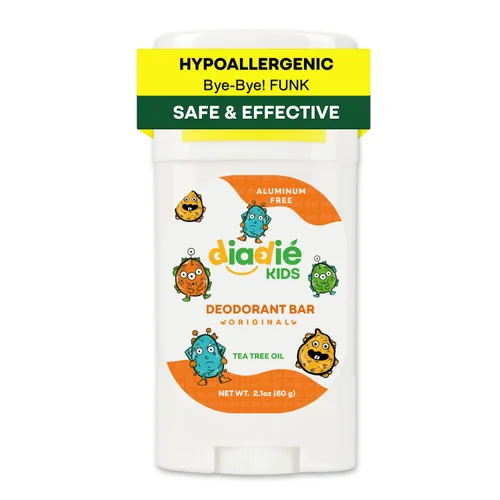 Diadié Desodorante natural para niños y niñas, sin aluminio, seguro, en barra, 2.1 onzas, 1 paquete