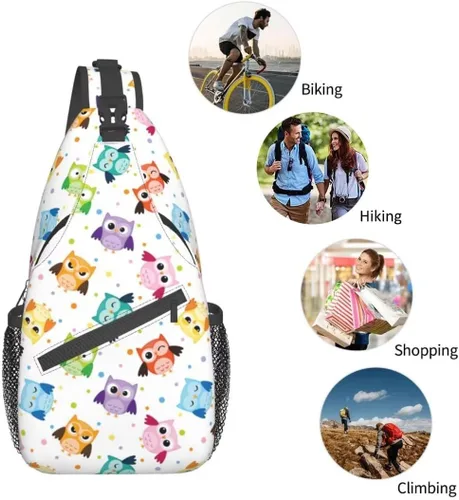Miniatura 5 de SURERUIM Mochila ligera para el pecho, mochila cruzada para hombres y mujeres, linda mochila para gimnasio, deportes, viajes, senderismo, Fondo