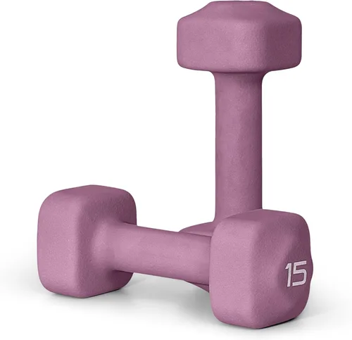 Miniatura 12 de Tone Fitness Pares de Mancuernas de Pesas de Neopreno con Cabeza Cuadrada Antirrodamiento Múltiples Opciones Azul