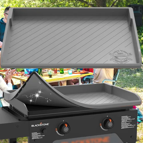 Miniatura 9 de Funda de parrilla de silicona para Blackstone de 22 pulgadas, cubierta protectora de silicona de grado alimenticio de borde completo y resistente
