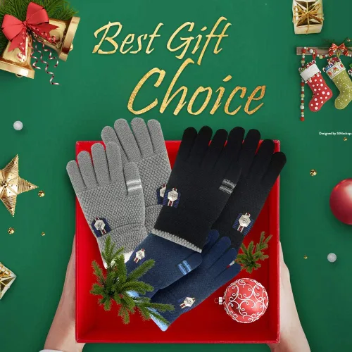Miniatura 6 de ORVINNER Guantes de invierno para niños y niñas, 3 pares de guantes cálidos con forro de lana para niños pequeños, guantes térmicos de punto
