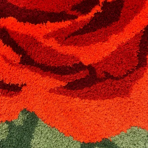 Miniatura 4 de USTIDE - Alfombra Rosa Esponjosa, Alfombra de Baño de Rosa Suave hecha a Mano, Alfombra de Puerta Moderna, Alfombras de Felpa Lavable, Alfombra