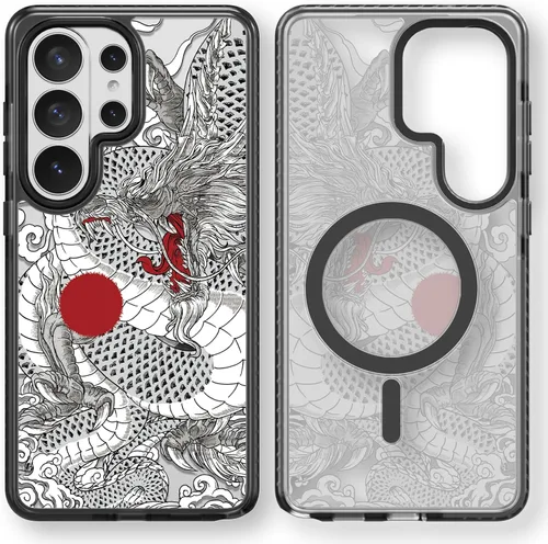 Miniatura 209 de Rosarnnah Funda compatible con Samsung Galaxy S24 Ultra, bonita estética, a la moda, divertida funda con estampado de gatito y gato, duradera a
