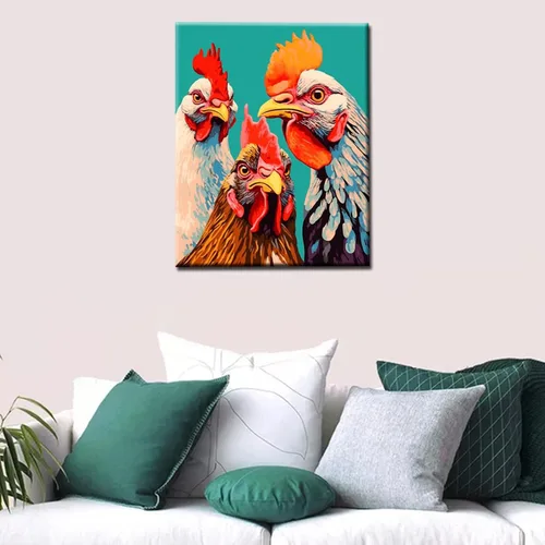 Miniatura 3 de Tucocoo Bumbers - Pintura de animales de granja para adultos, pintura acrílica por números, pintura acrílica, lienzo, decoración de cocina, gallo