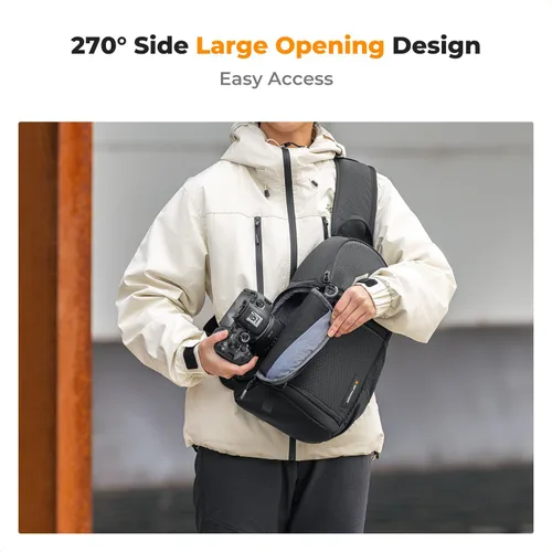 Miniatura 2 de K&F CONCEPT Bolso de Hombro para Cámara Bolso Bandolera para Cámara Mochila para Cámara DSLR/SLR/Sin Espejo para Fotografía Compatible