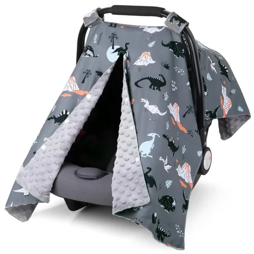 Miniatura 13 de Funda para Asiento de Coche Rquite para Bebé, Fundas para Asiento de Coche para Niña, Funda para Asiento de Coche Infantil de Minky para Invierno