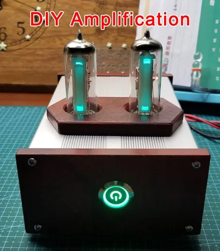 Miniatura 8 de 1 Unidades Dual Way Magic Eye 6E2 Tubo Indicador de Nivel de Audio Módulo VU Medidor Espectro Música Tubo de Vacío Indicador de Nivel de Conductor