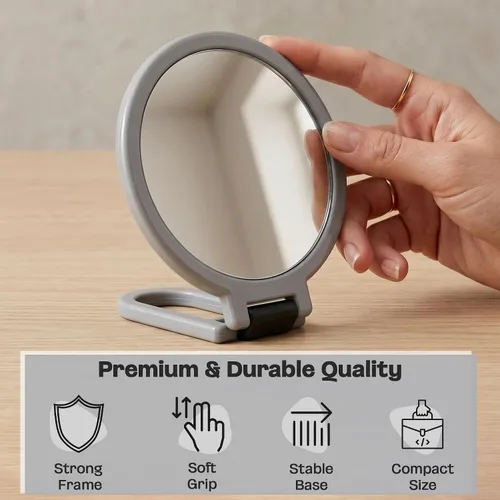 Miniatura 3 de Danielle Enterprises - Espejo de mano, gris