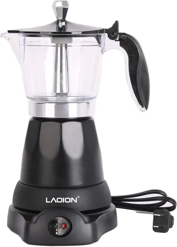 LAOION Cafetera Cubana, Cafetera Eléctrica de Espresso de 6 u 3 Tazas, Cafeteras Eléctricas Modernas Portátiles, Cafetera Moka Eléctrica con Base
