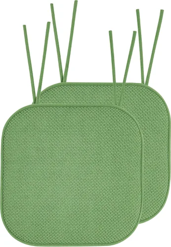 Miniatura 54 de Elegant Comfort Fundas de cojín para silla con lazos y parte trasera de goma antideslizante, espuma viscoelástica gruesa, almohadilla de cojín