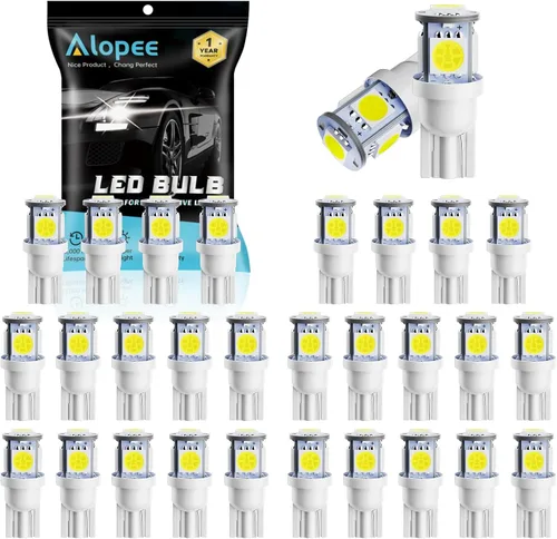 Miniatura 11 de Alopee Paquete de 30 bombillas LED 194 multicolor blanco/azul/rojo combo 12V DC T10 base de cuña 5SMD-5050 para 168 921 2825 W5W 158 501 coche