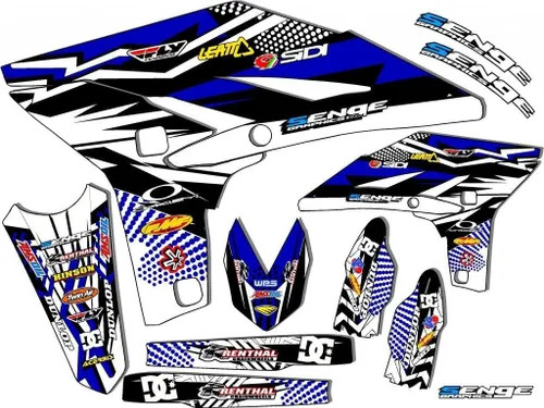 Miniatura 6 de 2007-2014 WR 250 F Mayhem Black Senge Kit de base gráfica compatible con Yamaha
