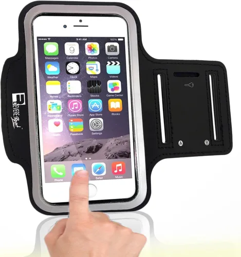 Miniatura 3 de RevereSport Brazalete para correr para iPhone SE 2020 / SE 2022 con acceso de identificación de huellas dactilares. Soporte para brazo de teléfono