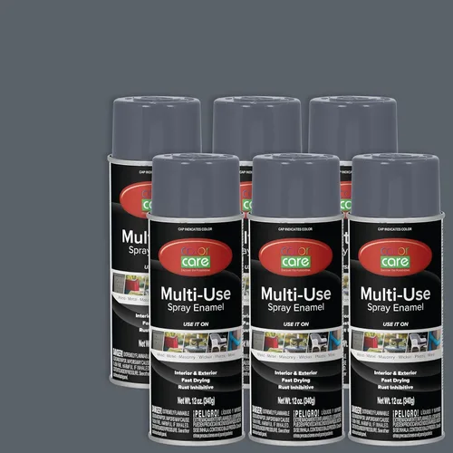 Miniatura 20 de Pintura en aerosol, 12 onzas, paquete de 6 (mezcla de colores cálidos: blanco brillante, rojo rubí, naranja, amarillo, marrón, negro brillante)
