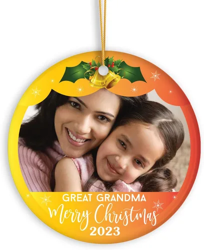 Miniatura 12 de Adorno de Navidad con foto personalizada 2023, adorno de Navidad con nombre del bebé, adorno de Navidad con texto personalizado para bebé, recién