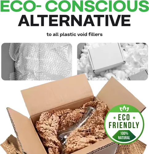 Miniatura 3 de IDL Packaging HexaFil - Papel kraft de embalaje en panal de abeja de 15" x 1700' en caja autodispensadora - Relleno acolchado patentado para cajas