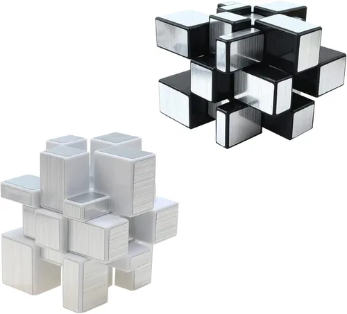 AHYUAN Juego de cubos de velocidad de 3 x 3, paquete de 2 cubos mágicos, dismorfismo, 3 x 3 x 3, resolución de problemas, cubo de velocidad de giro,
