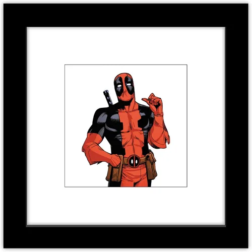 Trends International Gallery Pops Marvel Comics - Deadpool - Arte de pared de este tipo, versión enmarcada negra, 12 x 12 pulgadas