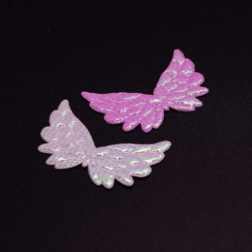 Miniatura 8 de AUEAR, Paquete de 60 pequeñas alas de ángel en relieve, apliques iridiscentes con purpurina para manualidades, varios