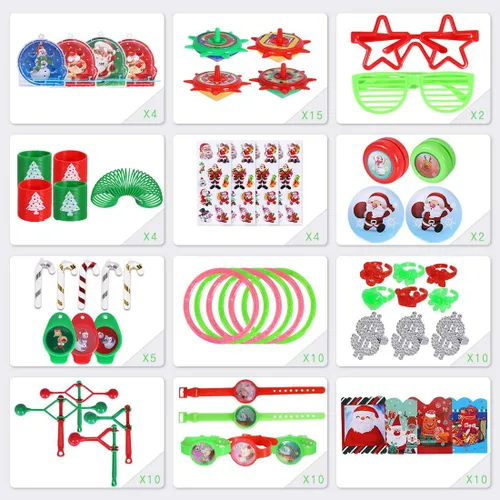 Miniatura 4 de Max Fun 188 piezas de juguetes surtidos de fiesta de Navidad para niños, cumpleaños, Navidad, fiesta, recuerdos, caja de premios, surtido