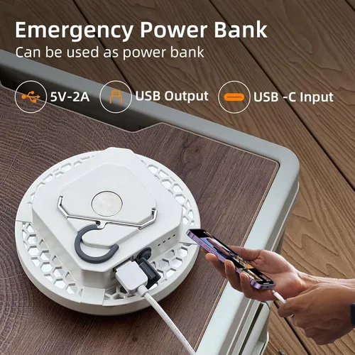 Miniatura 4 de Linterna Colgante LED para Tienda de Campamento Recargable Portátil Impermeable para Exteriores con Alimentación por Batería para Glamping