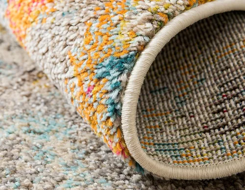 Miniatura 7 de Unique Loom Chromatic Collection - Alfombra abstracta moderna, rústica y vibrante para decoración del hogar, 2 pies 7 pulgadas x 10 pies 0 pulgadas