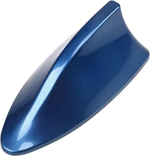 Antena de radio universal Possbay tipo aleta para automóviles, utilitarios, camiones y camionetas, Azul