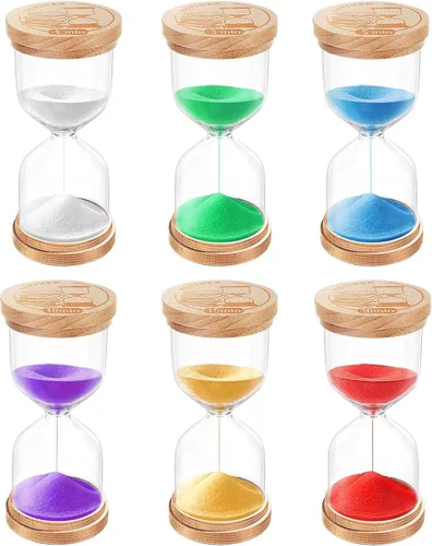 Miniatura 20 de Temporizador de Arena de 1 Minuto, Reloj de Arena de Madera, Reloj de Arena Azul Pequeño, Reloj de Arena de 1 Minuto para Aula, Juego, Decorativo