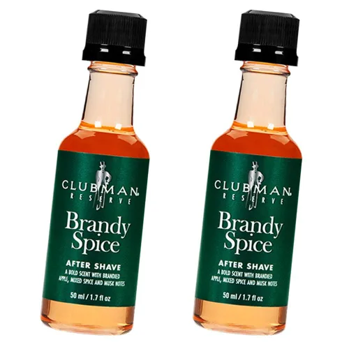 Clubman Reserve - Brandy Spice Loción para después del afeitado 1.7 onzas líquidas x 2 paquetes