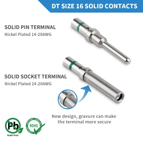 Miniatura 4 de JRready ST6320 - Kit de conectores Deutsch de 372 piezas, conector DT gris de 2 3 4 6 8 12 pines con contactos sólidos de tamaño 16 (20-14AWG)