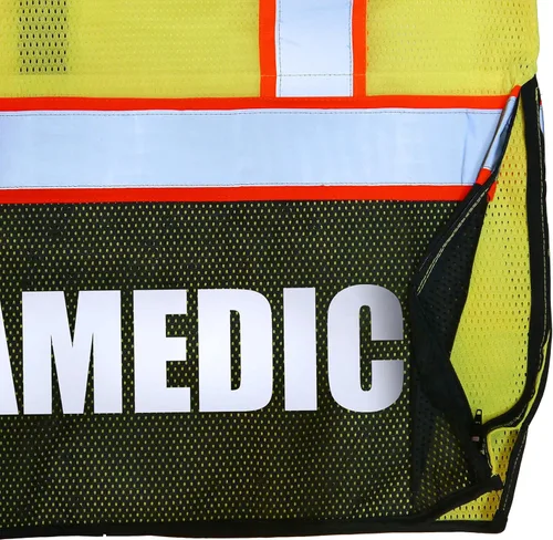 Miniatura 8 de Chaleco de seguridad para sobrevivientes paramédicos, tipo R Clase 2 con logotipos reflectantes y bolsillo trasero Jumbo