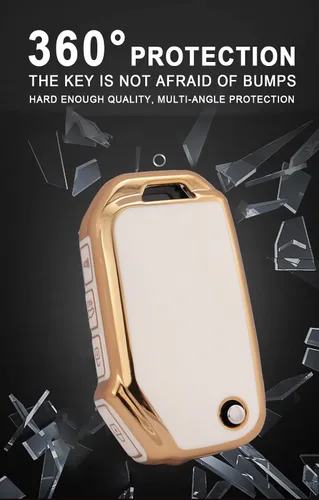 Miniatura 5 de ontto Funda para llavero de 4 botones para Kia, compatible con llave remota plegable, suave y duradera, funda de llave de TPU para Kia Seltos Forte