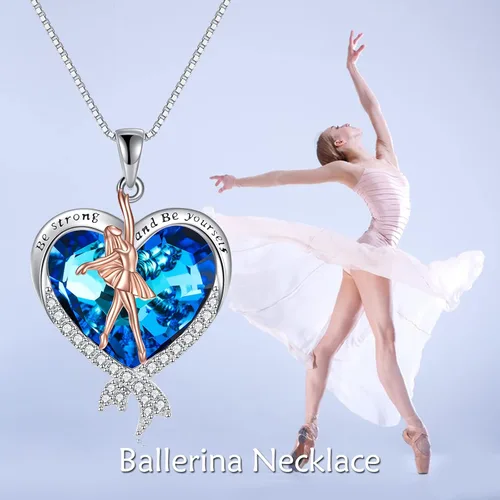 Miniatura 2 de POPKIMI Regalo de gimnasia para niñas, collar de gimnasia de plata de ley 925, collar de gimnasia, equipo de gimnasia de EE. UU., joyería de moda