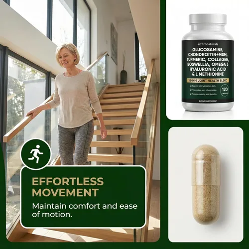 Miniatura 5 de Arthronaturals 18 en 1, Suplemento para articulaciones con glucosamina, condroitina, MSM, ácido hialurónico, omega-3 y más, para proporcionar apoyo