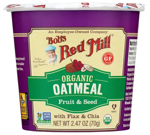 Miniatura 7 de Bob's Red Mill Taza de avena orgánica sin gluten, frutas y semillas, 2.47 onzas (paquete de 12)