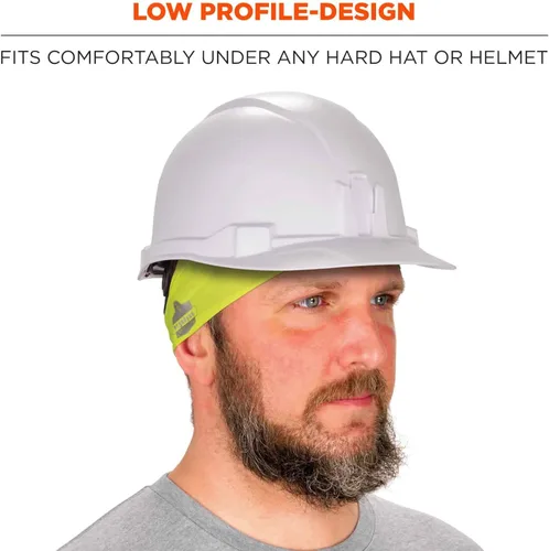 Miniatura 5 de Ergodyne Chill Its 6634 - Diadema deportiva para hombres y mujeres, absorbe la humedad, color lima