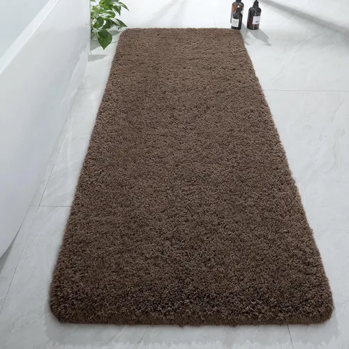 Miniatura 70 de AROGAN Tapete Largo de Baño de Lujo, 24 x 17 Pulgadas, Grueso, Suave y Absorbente, Antideslizante, Respaldo de Goma, Alfombras de Secado Rápido