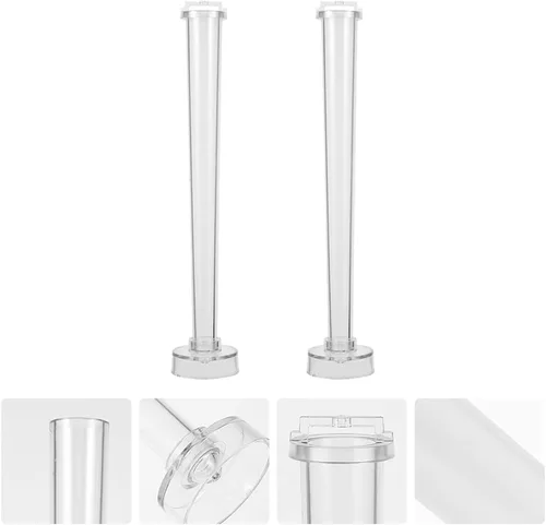 Miniatura 4 de EXCEART Molde de vela cónico de 2 unidades de 10.43 x 2.04 x 2.04 pulgadas, molde de plástico transparente para hacer velas cónicas