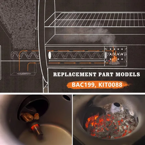 Miniatura 2 de YAOAWE Kit de repuesto para barras calientes para parrillas de pellets Traeger, piezas de repuesto para encendedor de ahumador, también compatible