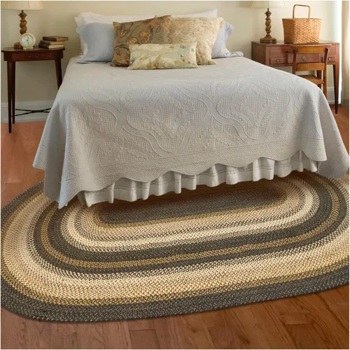 Miniatura 42 de Homespice Alfombras de Área Ovaladas Trenzadas de Yute Denim Azul de 8x10 pies para Sala de Estar, Dormitorio y Comedor. Apto para Mascotas. Estilos