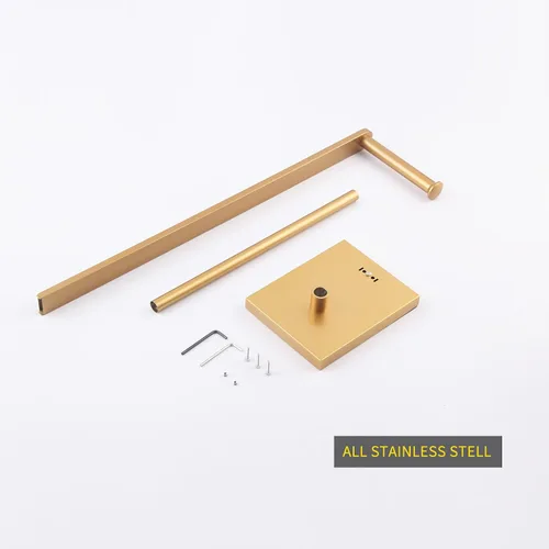 Miniatura 9 de GERZWY Titular de papel higiénico dorado con reserva SUS 304 Soporte de acero inoxidable Soporte de toalla de papel moderno DZY022-BE