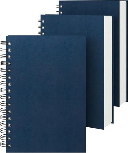 Miniatura 26 de EUSOAR Cuadernos para el trabajo, 1 paquete A4 de 8.3 x 11.2 pulgadas, tapa dura, rayado en espiral con renglones universitarios, 240 páginas