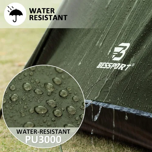 Miniatura 3 de Bessport Tienda de campaña para 1/2 persona, impermeable, dos puertas, tienda de mochilero, fácil instalación, ligera, para exteriores, senderismo