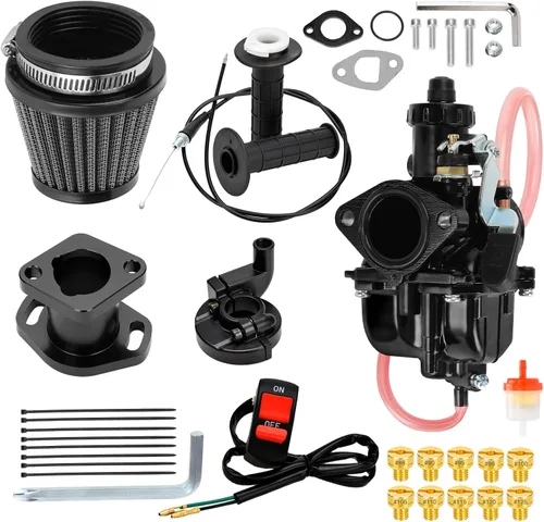 Miniatura 15 de FVRITO - Conjunto de carburador, acelerador y jets principales VM22 de 26 mm, para minimoto y Go Kart, piezas de rendimiento