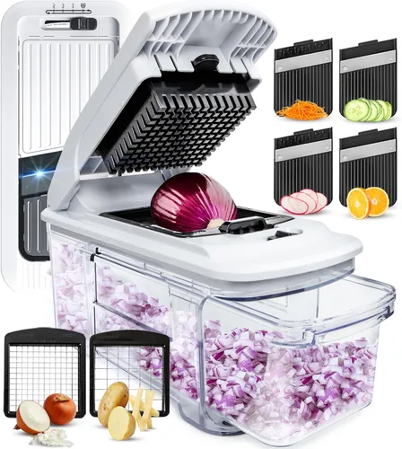 Miniatura 13 de Cortador de mandolina Fullstar para cocina - Picador de verduras, cebolla, patata, picador y cortador de alimentos, frutas y verduras